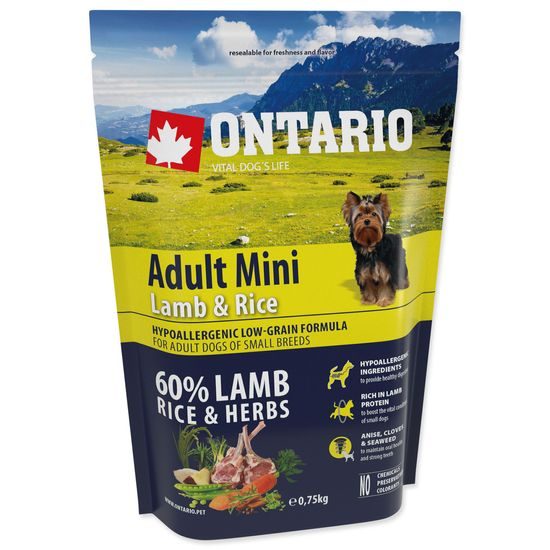 ONTARIO Dog Adult Mini Lamb & Rice