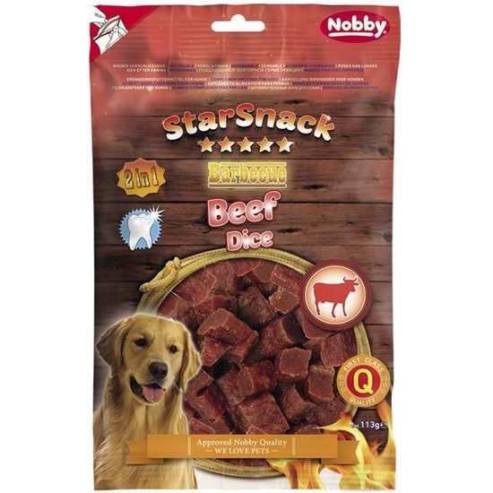 Nobby StarSnack BBQ Beef Dice pamlsky pro psy 113 g