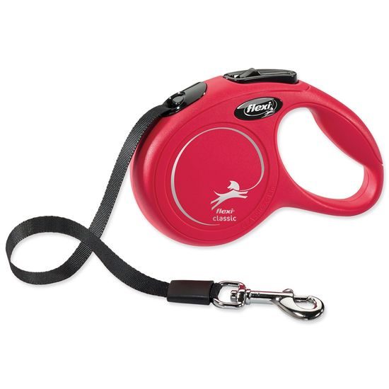 Vodítko FLEXI Classic New páska červené XS - 3 m