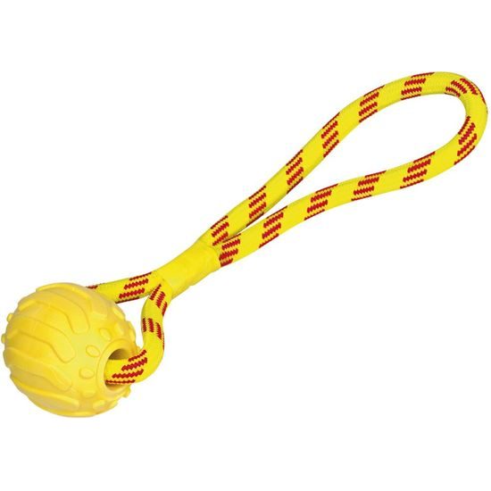 Nobby hračka pro psy přetahovací TRP míč s lanem 11,5cm