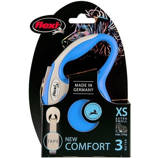 Flexi New Comfort XS vodítko pásek 3m/8kg modrá