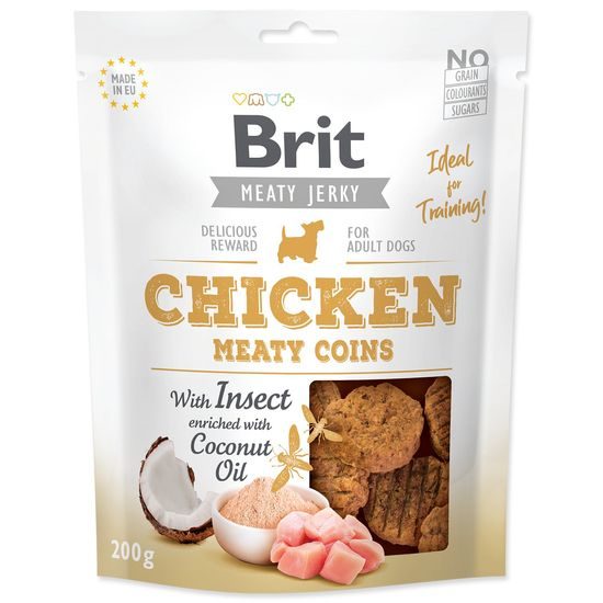 Snack BRIT Jerky Chicken with Insect Meaty Coins