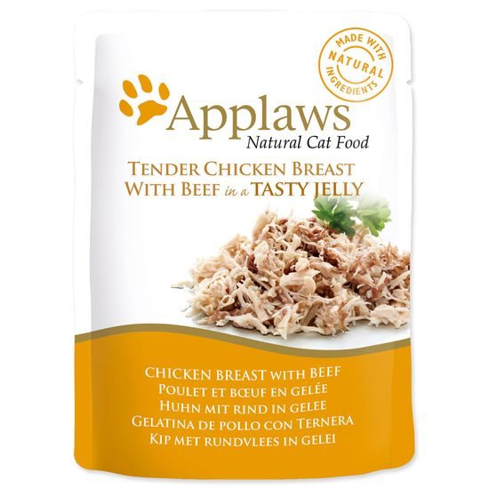 Kapsička APPLAWS Cat Pouch Chicken with Beef in Jelly
