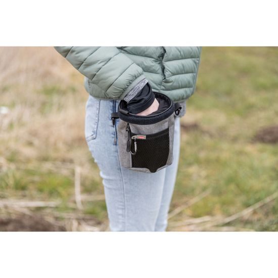 Sáček na pamlsky Multi Twist, ø 12 × 17 cm, černá/šedá