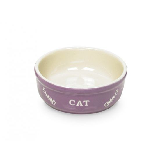 Nobby Cat keramická miska 13,5 cm fialová
