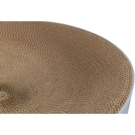 LILLY kulatý škrabací pelech s katnipem, ø 45 × 10 cm, karton, lila