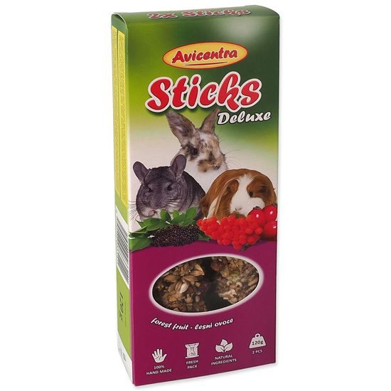 Tyčinky AVICENTRA s lesním ovocem pro velké hlodavce