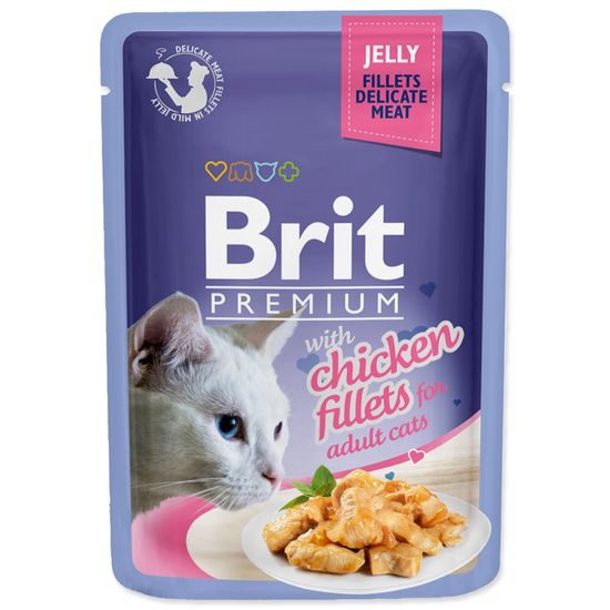 Kapsička BRIT Premium Cat Delicate Fillets in Jelly with Chicken