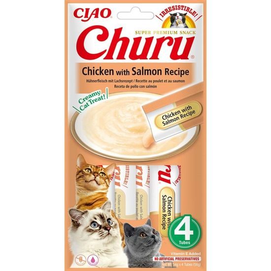 Churu Cat Chicken with Salmon Recipe 4x14g