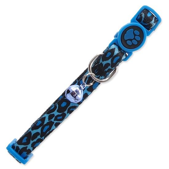 Obojek ACTIVE CAT nylonový leopard modrý