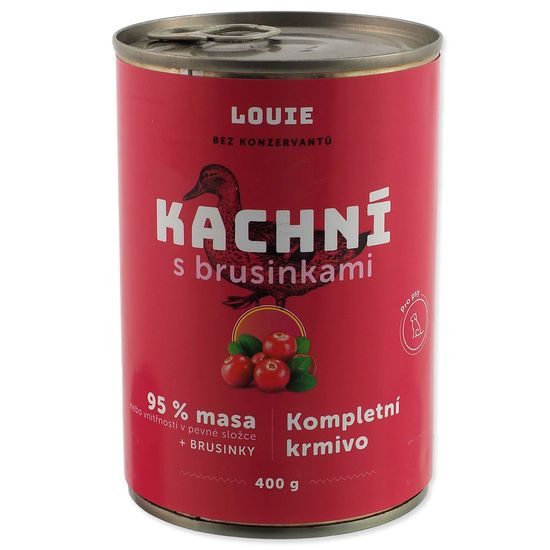 Konzerva LOUIE kachní s brusinkami 400g