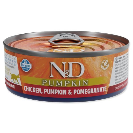 KONZERVA N&D CAT CHICKEN, PUMPKIN & POMEGRANATE 70 GR