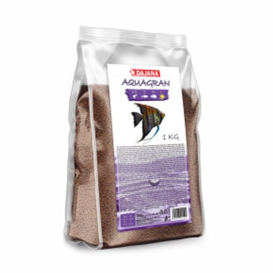 Dajana Aquagran granulované krmivo pro akvarijní ryby, velikost L (2,2 mm), 1 kg, pro všechny druhy masožravých a všežravých tropických akvarijních ryb