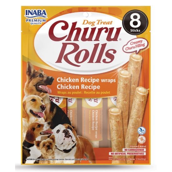 Churu Dog Rolls Chicken Recipe wraps Cheese Recipe 8x12g