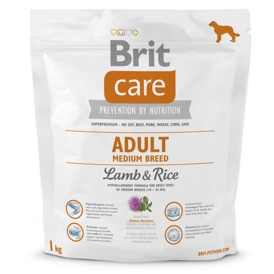 BRIT Care Dog Adult Medium Breed Lamb & Rice 1 kg