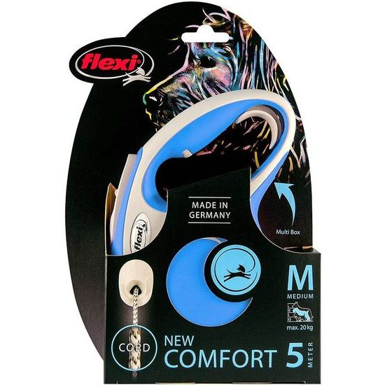 Flexi New Comfort M vodítko lanko 5m/20kg modrá