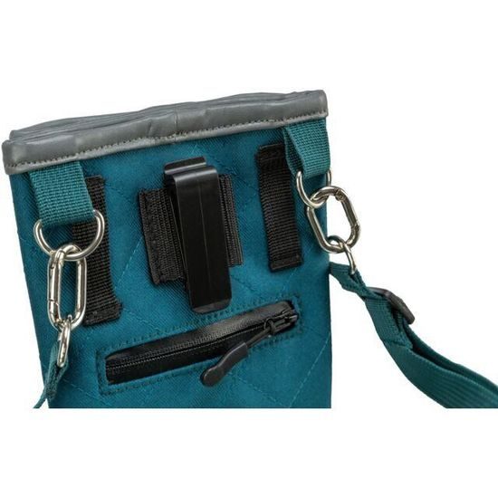 TWIN, taštička na pamlsky, 15 x 18 x 2,5 cm, bavlna/polyester, petrolejová