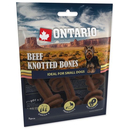 Snack ONTARIO Dog Rawhide Bone 7,5 cm