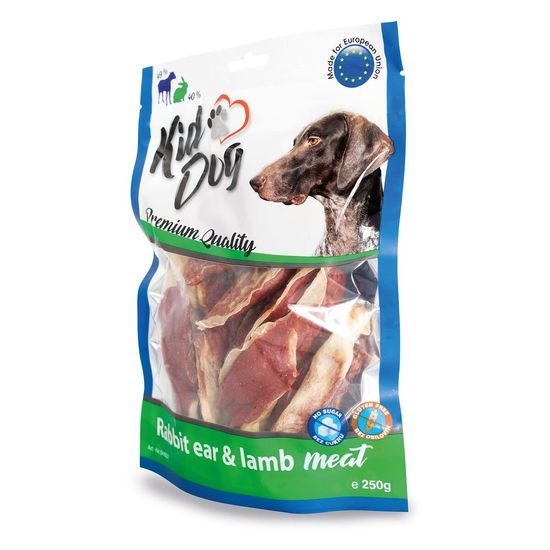 KIDDOG králičí ucho plněné kachním masíčkem 500 g