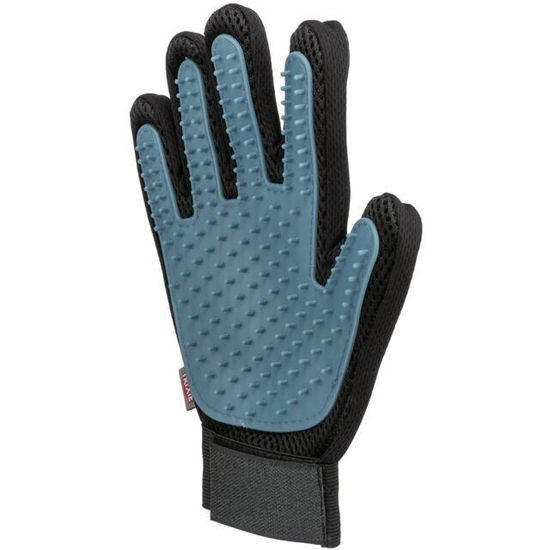 Pečující masážní rukavice černo/modrá 16 x 24 cm