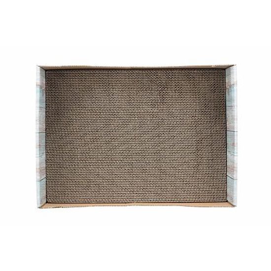 Škrabací pelech s catnipem, 45 x 12 x 33 cm, karton
