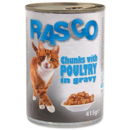 Konzerva RASCO Cat drůbeží kousky ve šťávě