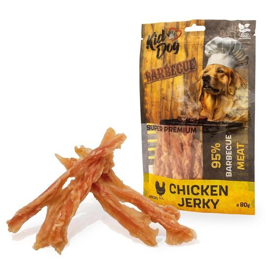 KIDDOG SUPER PREMIUM kuřecí prsa Barbecue, kroucené proužky 80 g