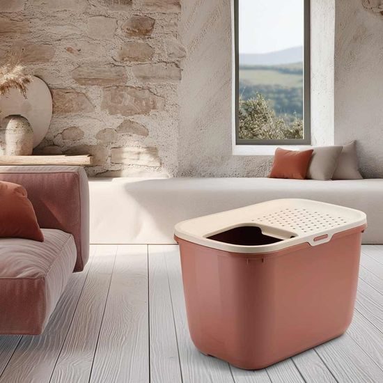 Savic Hop In toaleta pro kočky s horním vstupem modrá 59x39x38cm