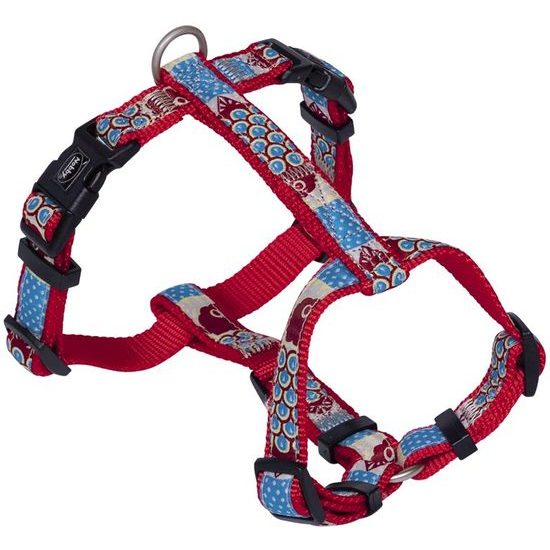 Nobby STYLE postroj pro psa červený nylon XXS-XS 25-35cm