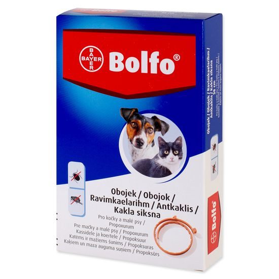 Obojek BAYER BOLFO antiparazitní pro psy a kočky 38 cm