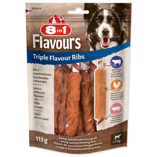 Žebírko žvýkací 8in1 Triple Flavour