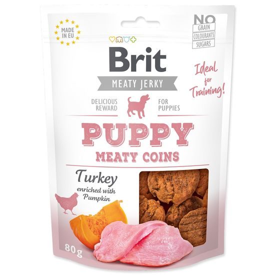 Snack BRIT Jerky Puppy Turkey Meaty Coins