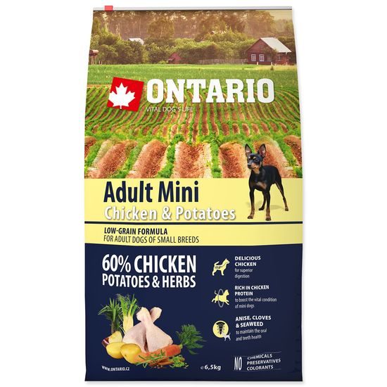 ONTARIO Dog Adult Mini Chicken & Potatoes & Herbs