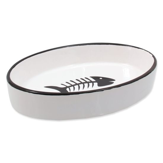 Miska MAGIC CAT keramická oválná s rybkou 16 cm