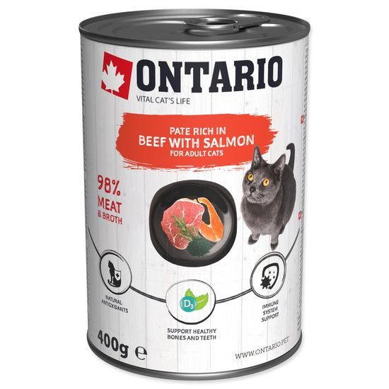 Konzerva ONTARIO Beef with Salmon flavoured with Spirulina