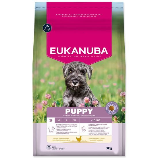 Krmivo EUKANUBA Puppy Small rich in fresh chicken 3 kg