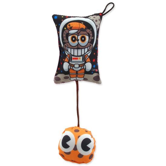 Hračka LET`S PLAY polštářek motiv panák s catnipem 9 cm