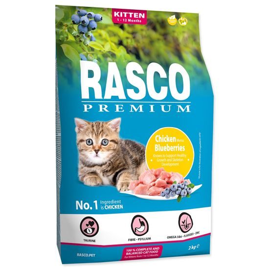 RASCO Premium Cat Kibbles Kitten, chicken, blueberries