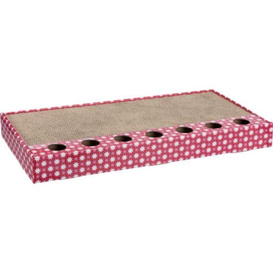 Škrabací karton s hračkou 48 x 25 cm růžový