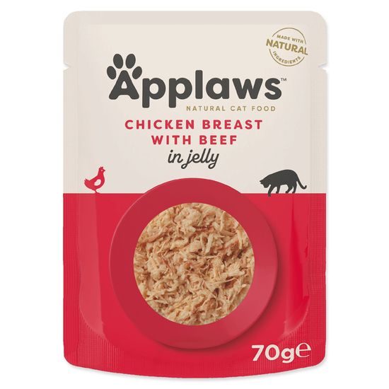 Kapsička APPLAWS Cat Pouch Chicken with Beef in Jelly