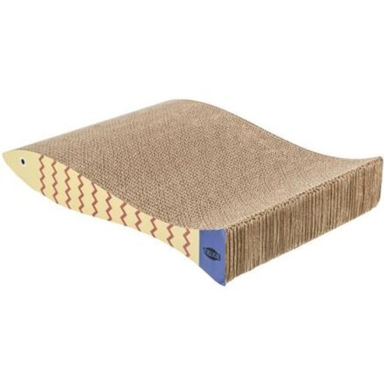 Škrabací karton "ryba", catnip, 2 ks, 40 x 30 x 11 cm, mátová/krémová