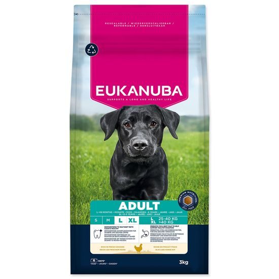 Krmivo EUKANUBA Adult Large rich in fresh chicken 3 kg