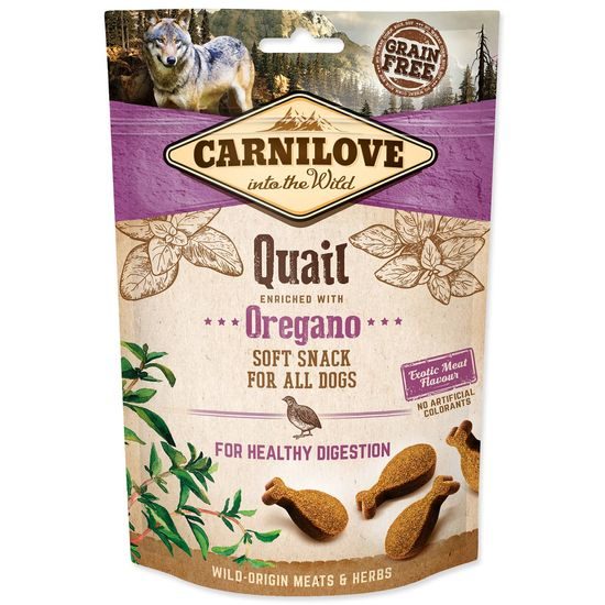 CARNILOVE Dog Semi Moist Snack Quail enriched with Oregano
