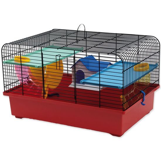 Klec SMALL ANIMALS CH1 černá + červená