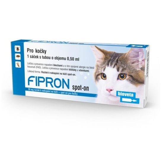 Fipron 50 mg spot-on pro kočky 1x0,5 ml
