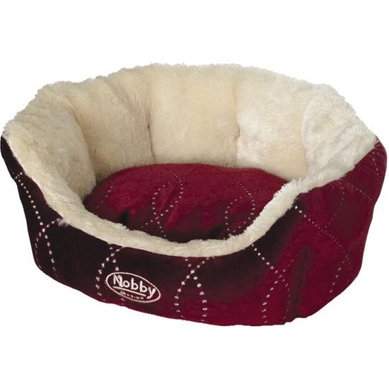 Nobby Ceno plyšový pelíšek vínový 45x40x19cm