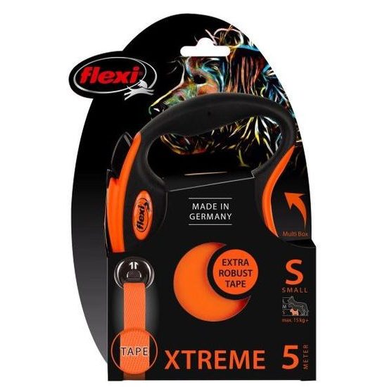 Flexi XTREME vodítko pásek S 5m/20kg oranžová