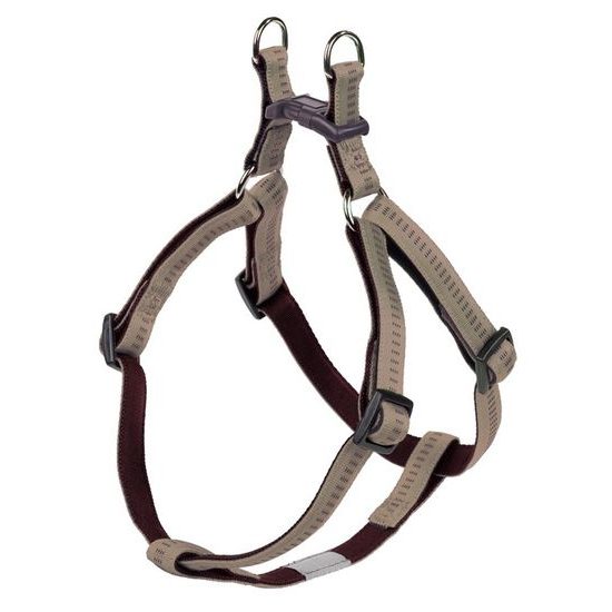 Nobby SOFT GRIP postroj nylon L-XL 60-86cm / 25mm béžová