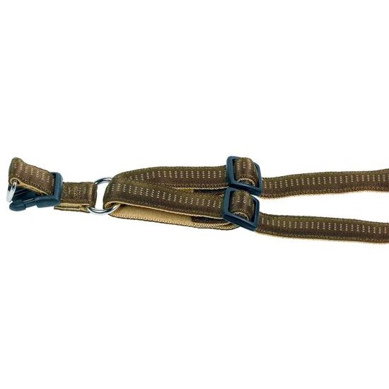 Nobby SOFT GRIP postroj nylon M-L 50-72cm / 20mm hnědá