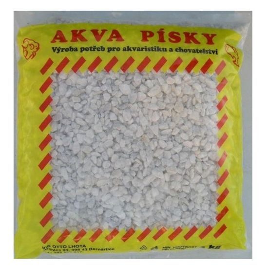 Akvarijní štěrk č.2 Lhota 3kg bílý